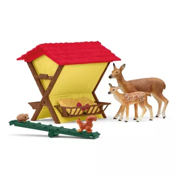 Miško gyvūnų rinkinys Schleich 42658S Spalvingi šėrimo aksesuarai