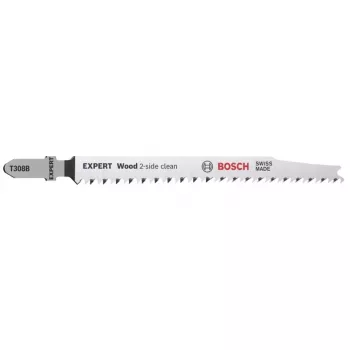 Bosch EXPERT 'WOOD 2-SIDE CLEAN' T 308 B dėlionės geležtė, didelio anglingumo plienas (HCS), 25 vnt.