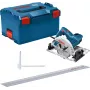 Bosch GKS 55+ GCE + FSN 1400 16.5 cm Juoda, Mėlyna 4700 RPM 1350 W
