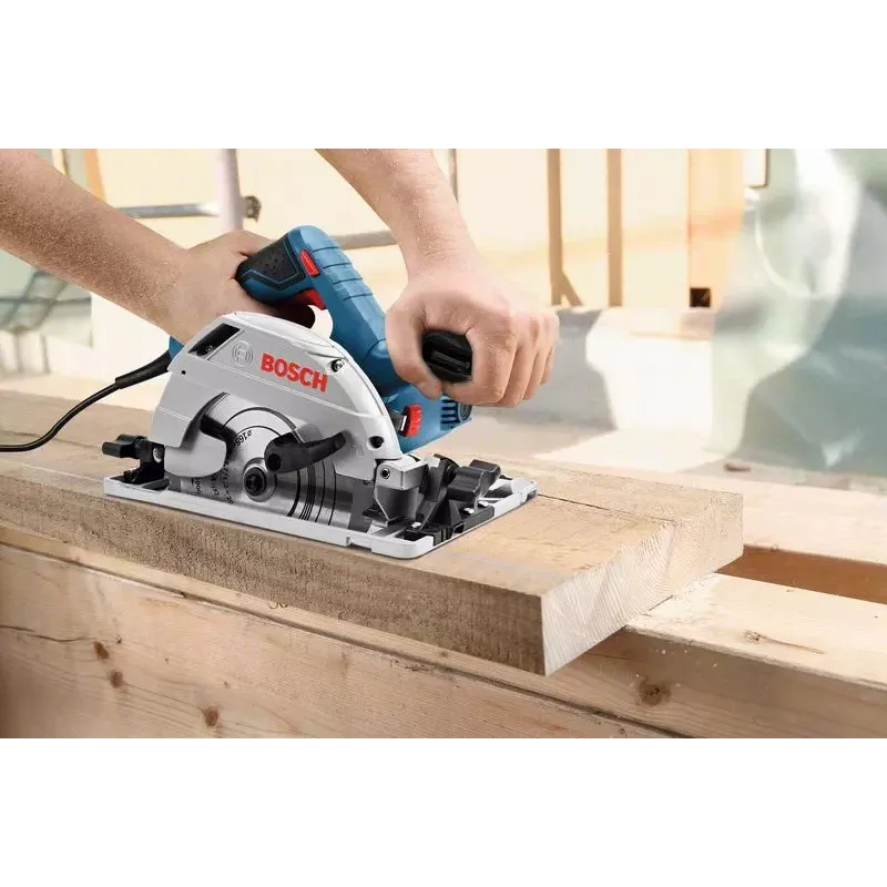 Bosch GKS 55+ GCE + FSN 1400 16.5 cm Juoda, Mėlyna 4700 RPM 1350 W