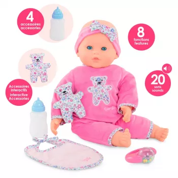 Interaktyvi lėlė Simba‑Dickie Corolle 9000150050, 42 cm, rožinė