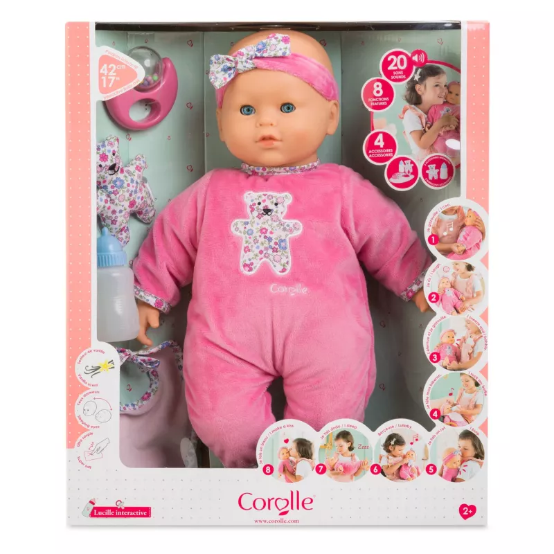 Interaktyvi lėlė Simba‑Dickie Corolle 9000150050, 42 cm, rožinė