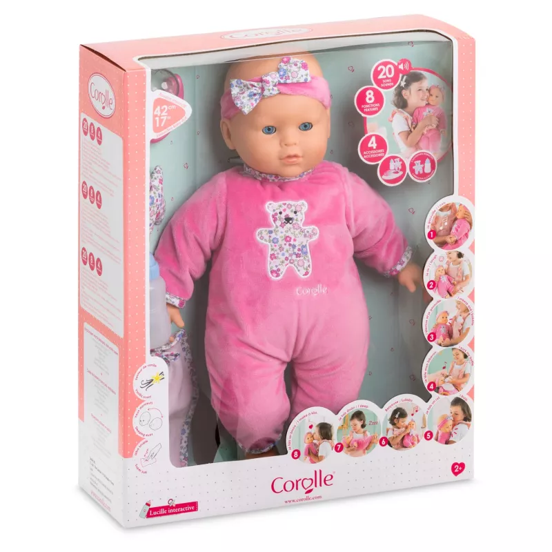 Interaktyvi lėlė Simba‑Dickie Corolle 9000150050, 42 cm, rožinė