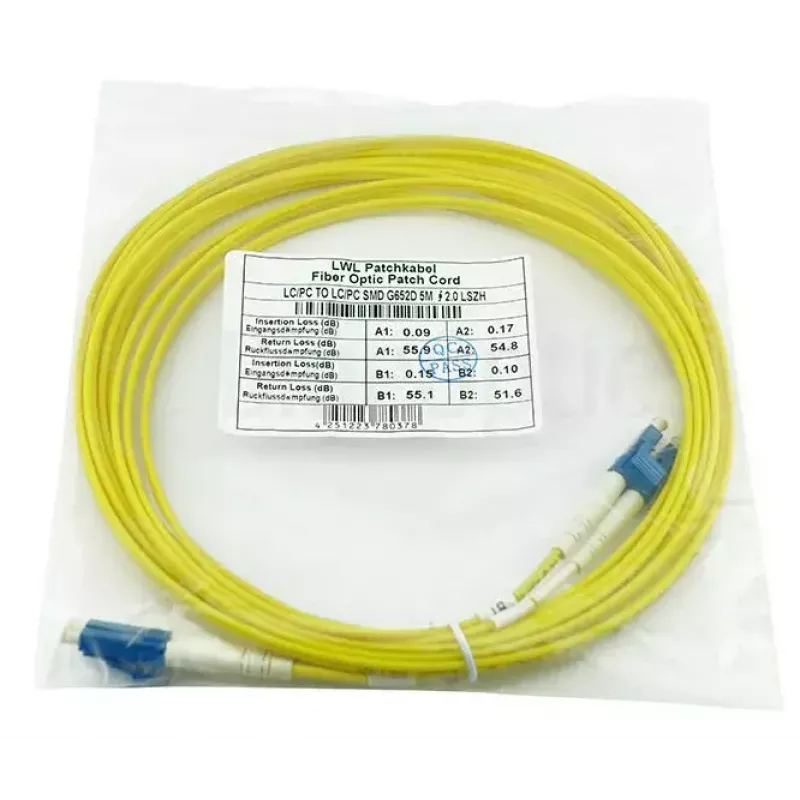 InfiniBand / šviesolaidinis kabelis BlueOptics LRCABLE50M-BO 50 m LC Geltonas