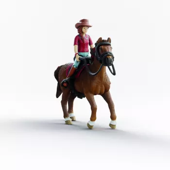 schleich HORSE CLUB Hannah & Cayenne žaislinis arkliukas ir raitelė, 5+ metai, Žirgai, Įvairiaspalvis