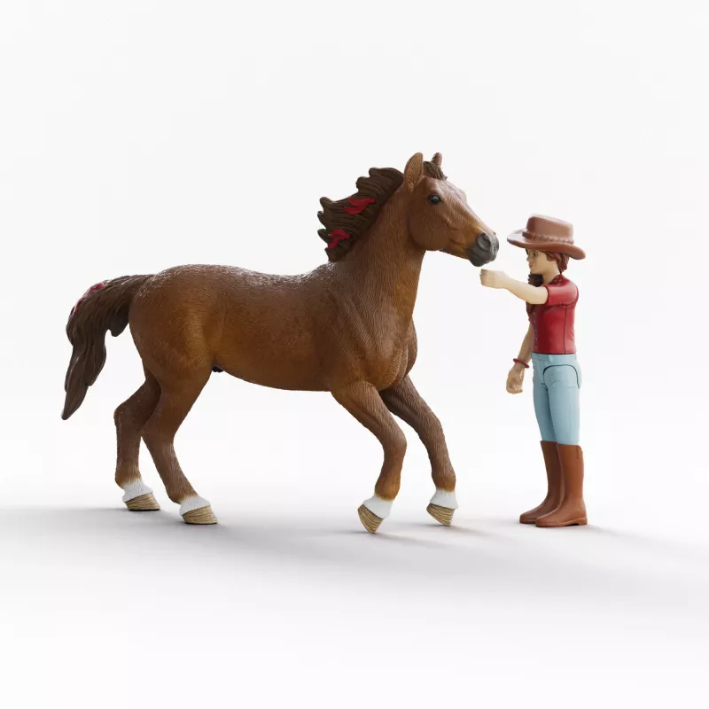 schleich HORSE CLUB Hannah & Cayenne žaislinis arkliukas ir raitelė, 5+ metai, Žirgai, Įvairiaspalvis