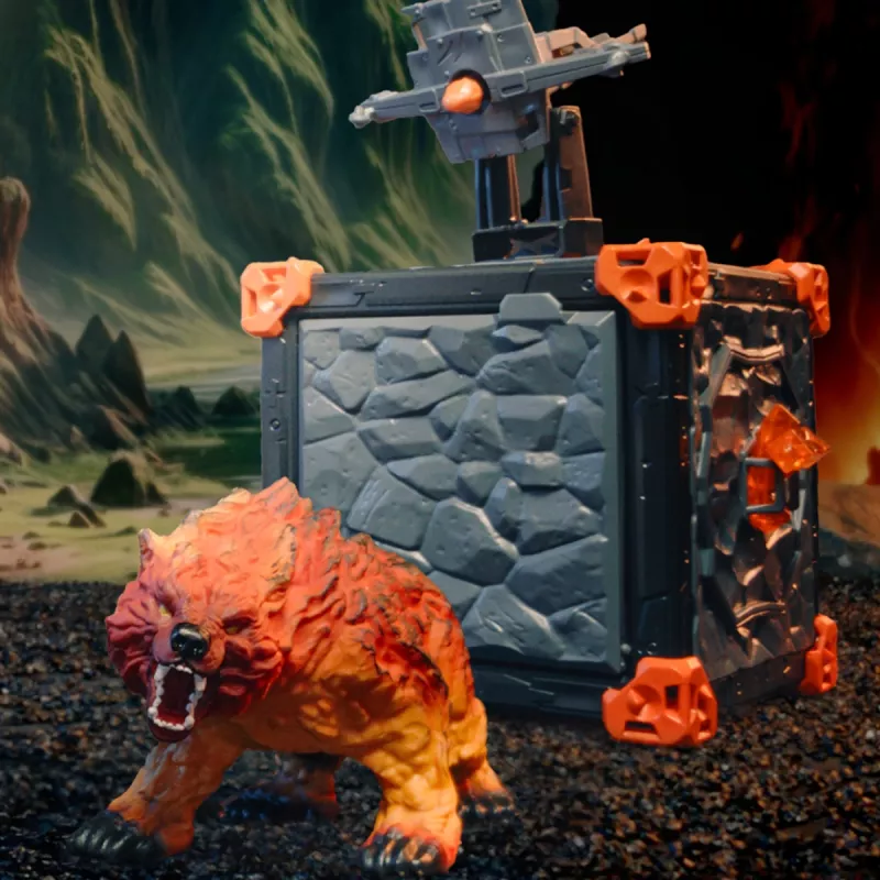 Schleich ELDRADOR CREATURES BattleCave Lava Bear – veiksmo ir nuotykių rinkinys, 7+ metų, įvairiaspalvis