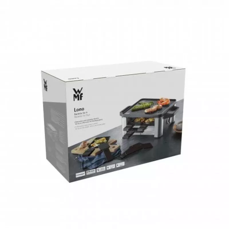 WMF 61.3024.5155 raclette grilis 4 asmenims Juodas, Nerūdijantis plienas