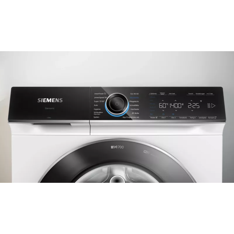 Siemens iQ700 WG44B2A40 skalbyklė, priekinis pakrovimas, 9 kg, 1257 aps./min., balta