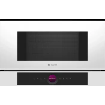 Bosch Serie 8 BFL7221W1 įmontuojama mikrobangų krosnelė Solo 21 L 900 W balta