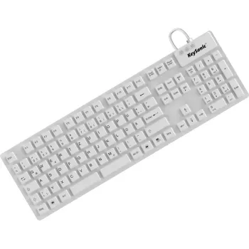 KeySonic KSK-8030 IN (DE) balta klaviatūra pramoninė USB QWERTZ vokiška