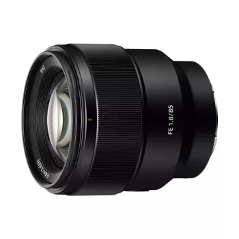 Sony FE 85mm F1.8 objektyvas, teleobjektyvas, juodas