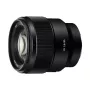 Sony FE 85mm F1.8 objektyvas, teleobjektyvas, juodas