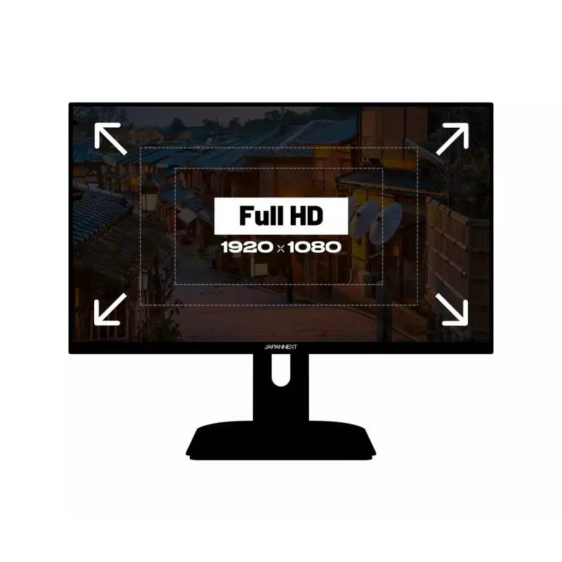 Monitorius JAPANNEXT JN-I238FHD200F 60.5 cm (23.8 colio) 1920 x 1080 pikselių Full HD LCD juodas