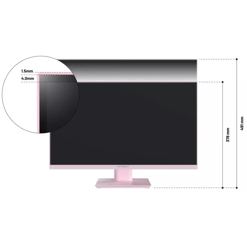 JAPANNEXT JN-I238FHD120F-HSP-PK monitor 60,5 cm (23,8 colio) 1920 x 1080 pikselių Full HD LCD rožinis