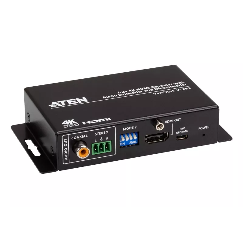 ATEN VC882-AT-G True 4K HDMI kartotuvas su garso įterpimo ir ištraukimo funkcijomis