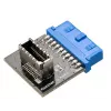 Lyties keitiklis Akasa AK-CBUB51-BK USB 3.0 19-pin į USB 3.1 A mėlynas