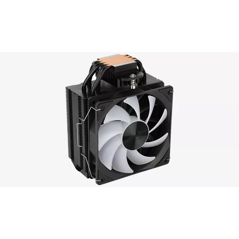 Oro aušintuvas AEROCOOL Rime 4 120 mm hidraulinis guolis, 4 šilumos vamzdeliai, TDP 230 W, juodas