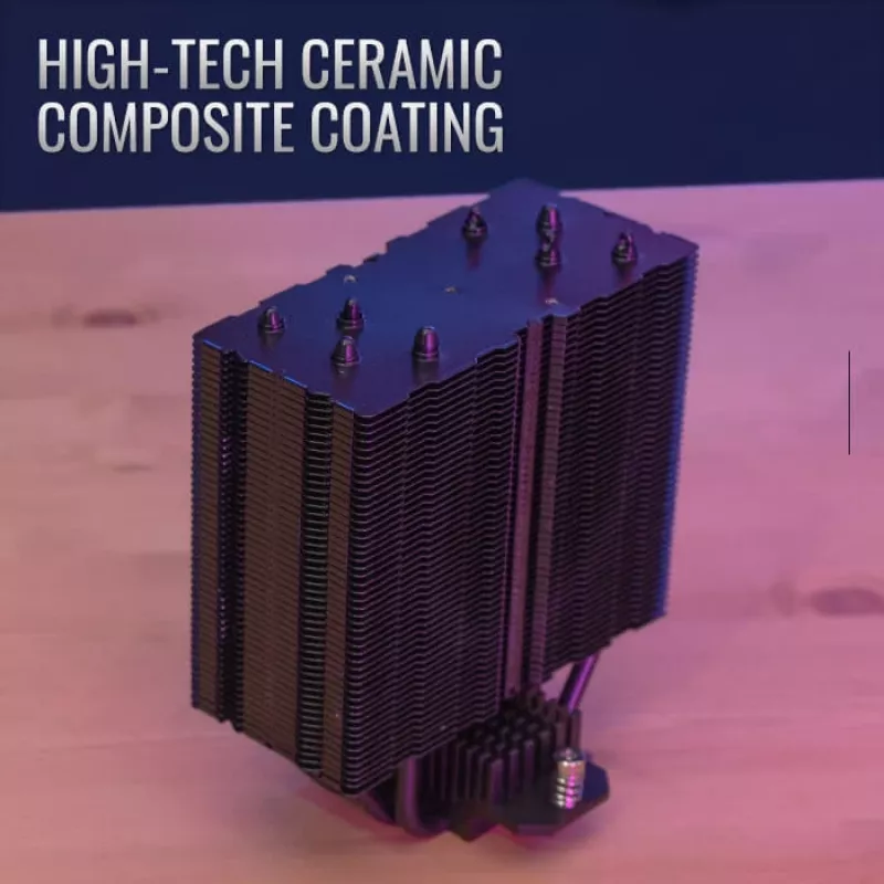 Oro aušintuvas AEROCOOL Rime 4 120 mm hidraulinis guolis, 4 šilumos vamzdeliai, TDP 230 W, juodas