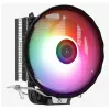 Oro aušintuvas AEROCOOL Rave 3 FRGB 120 mm Juoda Balta — 4 šilumos vamzdeliai, ARGB, hidraulinis guolis, 1800 RPM