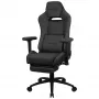 Aerocool ROYALASHBK Premium ergonomiška žaidimų kėdė su kojų atrama, Aeroweave technologija, juoda