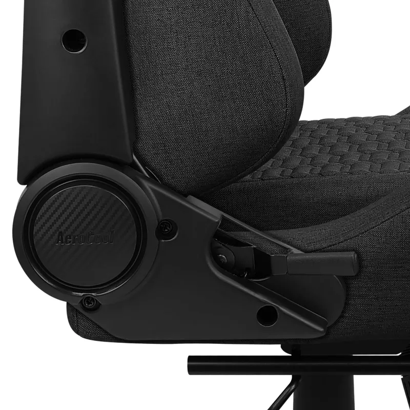 Aerocool ROYALASHBK Premium ergonomiška žaidimų kėdė su kojų atrama, Aeroweave technologija, juoda