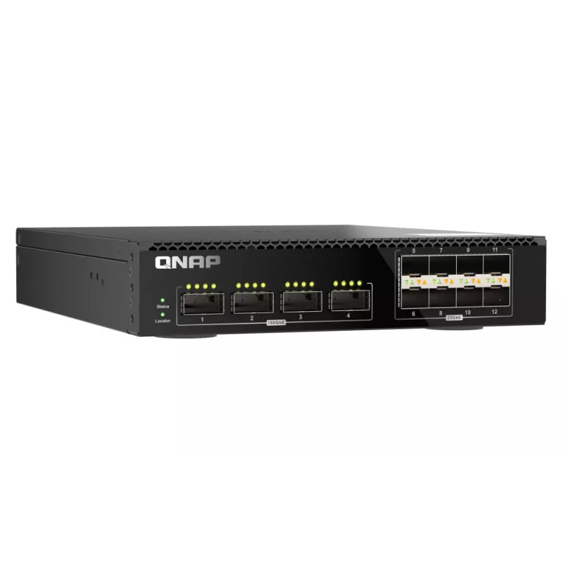 QNAP QSW-M7308R-4X tinklo jungiklis, valdomas L3, 1U, juodas
