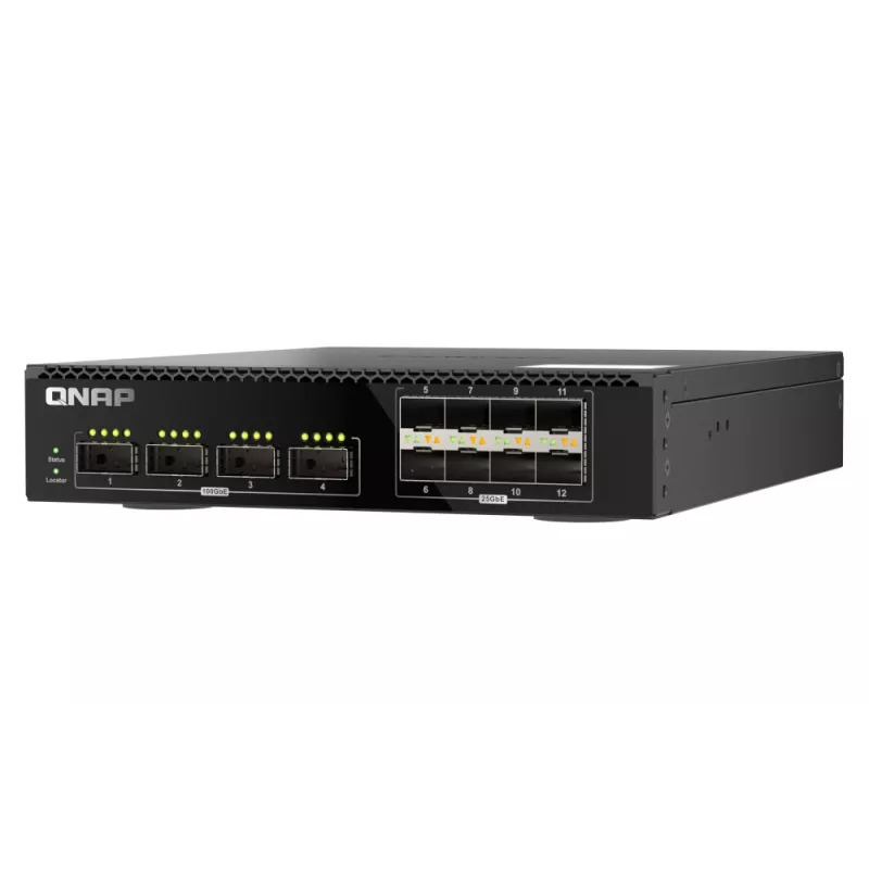 QNAP QSW-M7308R-4X tinklo jungiklis, valdomas L3, 1U, juodas