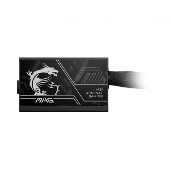 Maitinimo blokas MSI MAG A750BN PCIE5 II 750 W, 24 kontaktų ATX, nemodulinis, 80 PLUS Bronze, 120 mm ventiliatorius, juodas