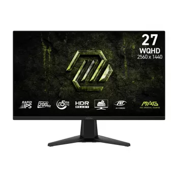 Kompiuterio monitorius MSI MAG 275QF E20 – 27 colių (68,6 cm), 2560×1440 WQHD, Rapid IPS, 0,5 ms, VESA, juodas