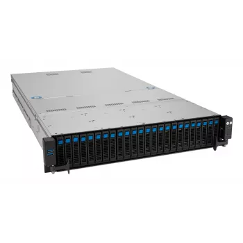 Stovo serveris ASUS RS520A-E12-RS24U lizdas SP5, AMD EPYC 9004, 1 procesorius, 24x DDR5 DIMM, 6,14 TB max, 2U, 26x 2,5 colio lėkštės, 1600W maitinimo šaltinis