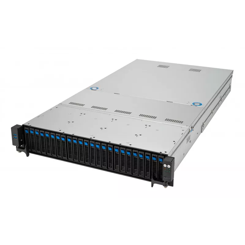 Stovo serveris ASUS RS520A-E12-RS24U lizdas SP5, AMD EPYC 9004, 1 procesorius, 24x DDR5 DIMM, 6,14 TB max, 2U, 26x 2,5 colio lėkštės, 1600W maitinimo šaltinis