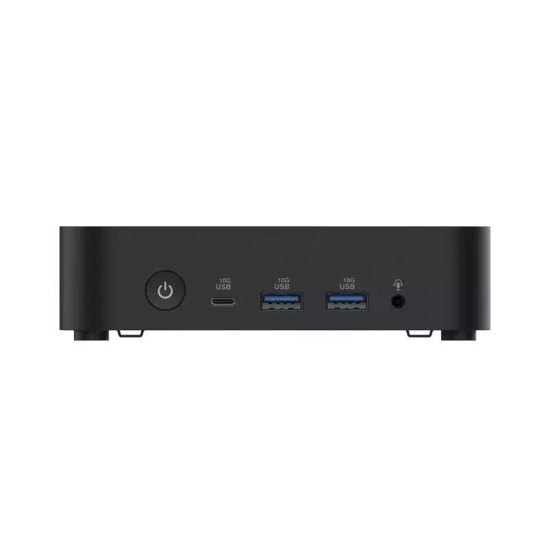 Mini PC barebone ASUS NUC 14 Essential RNUC14MNK1500002 Juoda — Intel N150, 4 branduoliai, DDR5 SO-DIMM, M.2 iki 2 TB, Wi-Fi 6E, 2.5GbE