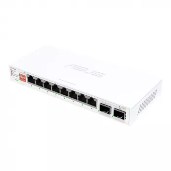 Nevaldomas Ethernet komutatorius ASUS QG-U1080 — 8 × 2.5G RJ-45 prievadai, MAC 16K, baltas, 12V