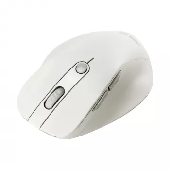 Belaidė dešiniarankė pelė ASUS MD105 MK-WH — RF + Bluetooth, 2400 DPI, ratukas, baterija, smėlio spalvos