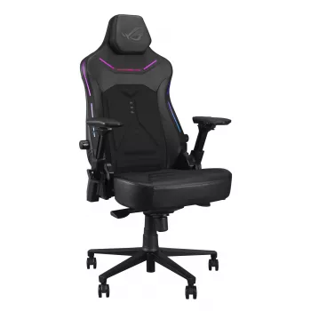 Universali žaidimų kėdė ASUS ROG Courser – paminkštinta sėdynė, maks. svoris 136 kg, sėdynė 670×700 mm, min. aukštis 140 cm, juoda