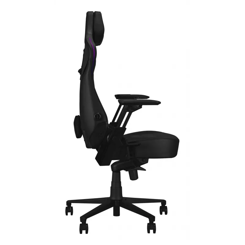Universali žaidimų kėdė ASUS ROG Courser – paminkštinta sėdynė, maks. svoris 136 kg, sėdynė 670×700 mm, min. aukštis 140 cm, juoda