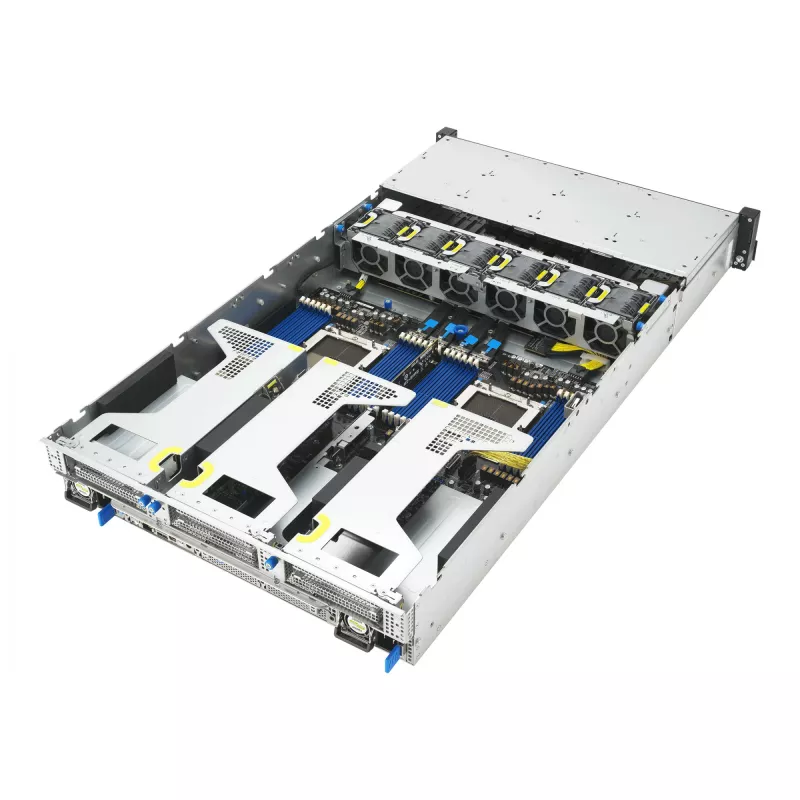 ASUS RS720A-E13-RS8U Socket SP5 stovo (2U) serveris juodas, sidabrinis