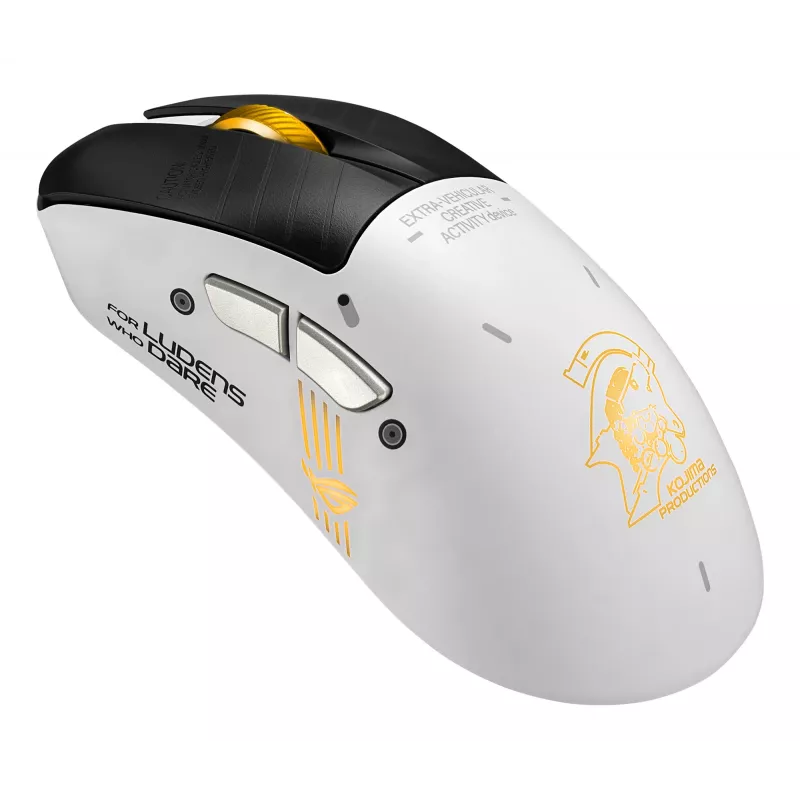 Žaidimų pelė ASUS ROG Keris II Origin-KJP, dešinei rankai, optinė 42 000 DPI, RF belaidis + Bluetooth + USB-A, 6 mygtukai, daugiaspalvė
