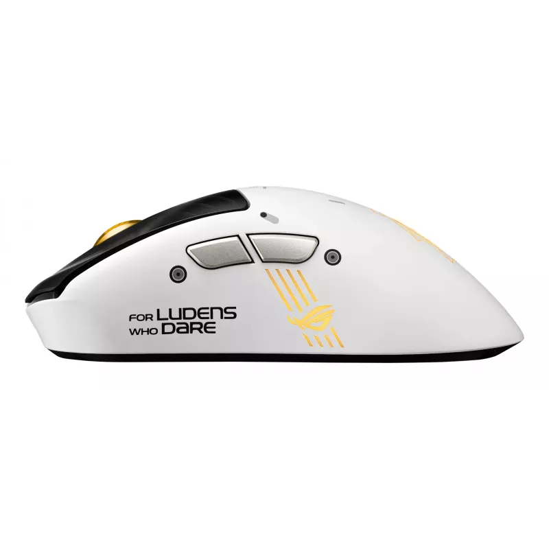 Žaidimų pelė ASUS ROG Keris II Origin-KJP, dešinei rankai, optinė 42 000 DPI, RF belaidis + Bluetooth + USB-A, 6 mygtukai, daugiaspalvė