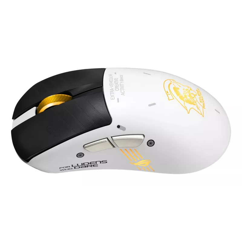 Žaidimų pelė ASUS ROG Keris II Origin-KJP, dešinei rankai, optinė 42 000 DPI, RF belaidis + Bluetooth + USB-A, 6 mygtukai, daugiaspalvė