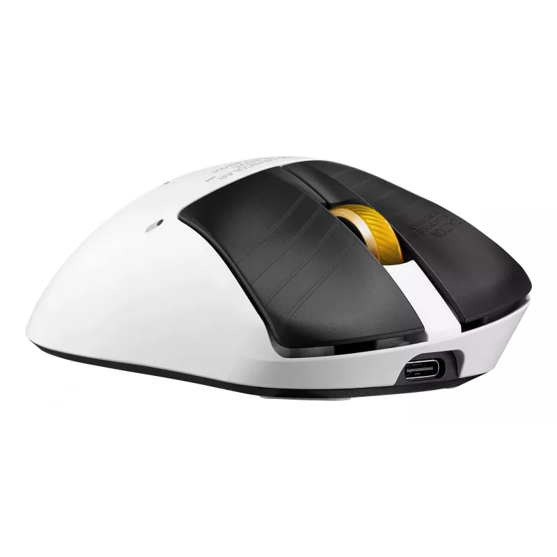 Žaidimų pelė ASUS ROG Keris II Origin-KJP, dešinei rankai, optinė 42 000 DPI, RF belaidis + Bluetooth + USB-A, 6 mygtukai, daugiaspalvė