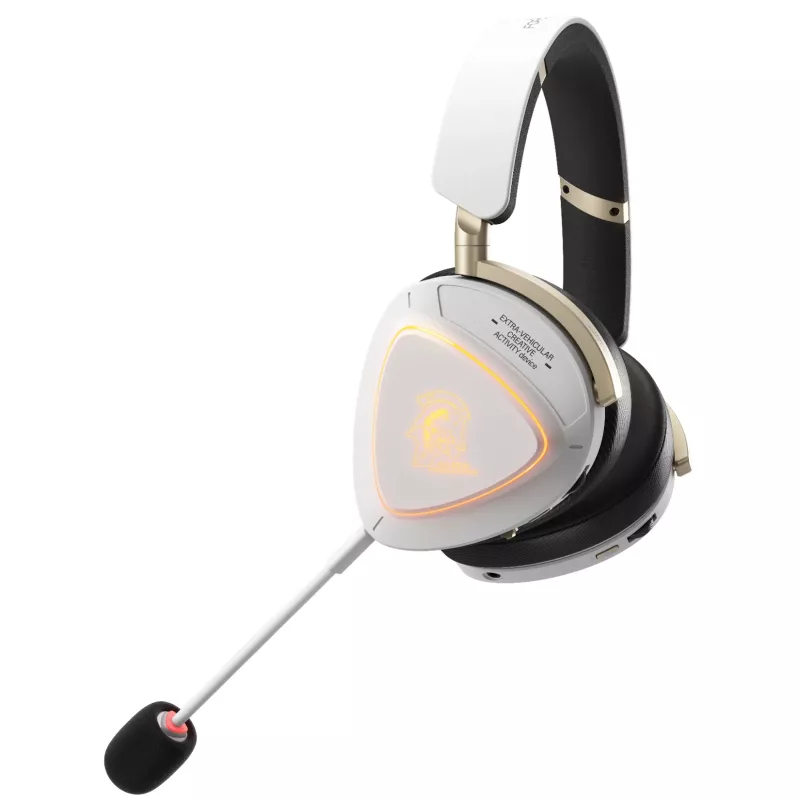 Ausinės ASUS ROG Delta II-KJP — uždaro tipo, laidinės ir belaidės (Bluetooth), 20–20000 Hz, 325 g, juodos/baltos