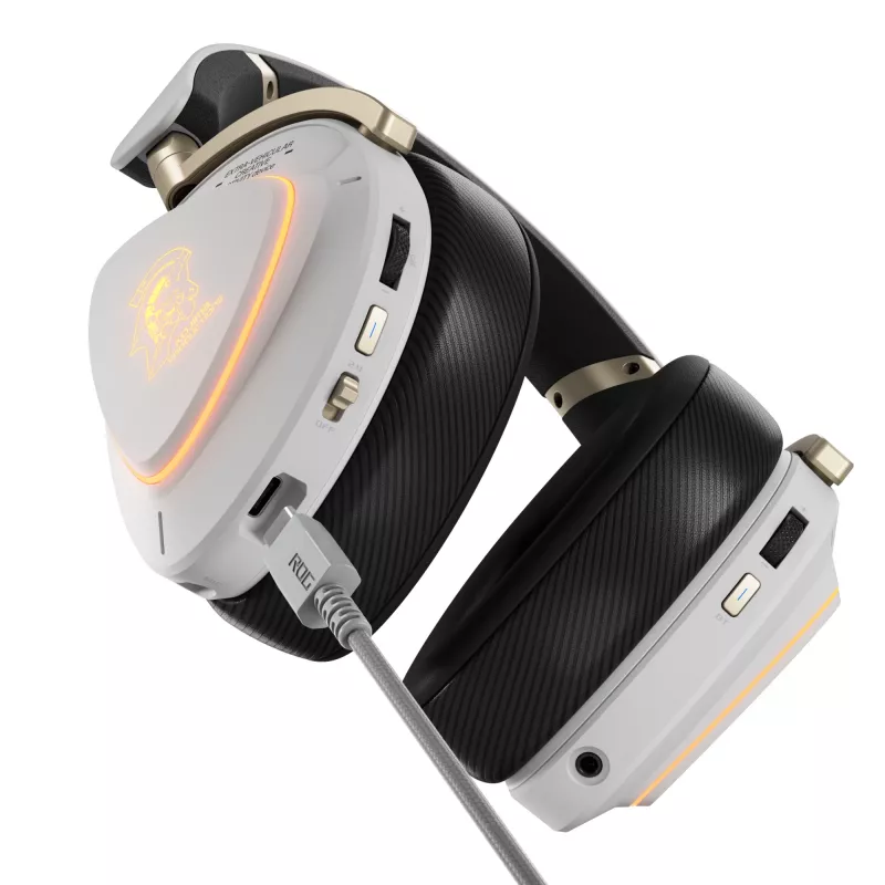Ausinės ASUS ROG Delta II-KJP — uždaro tipo, laidinės ir belaidės (Bluetooth), 20–20000 Hz, 325 g, juodos/baltos