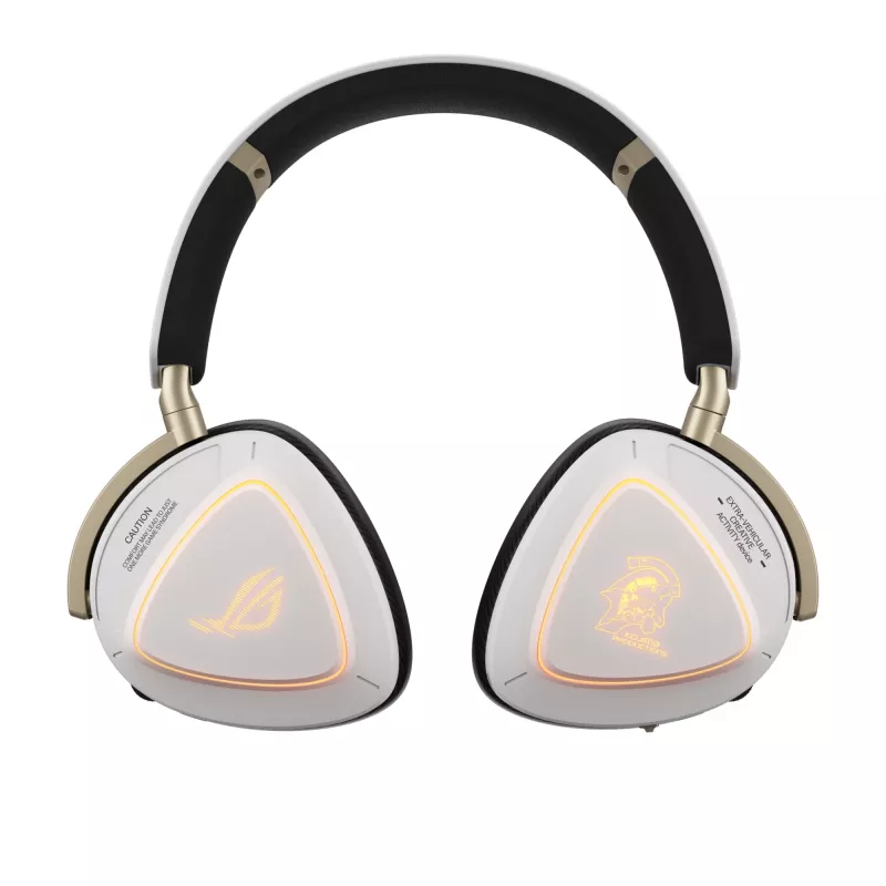 Ausinės ASUS ROG Delta II-KJP — uždaro tipo, laidinės ir belaidės (Bluetooth), 20–20000 Hz, 325 g, juodos/baltos