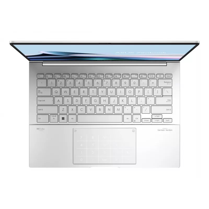 Nešiojamas kompiuteris ASUS ZenBook 14 OLED UX3405CA-ISCQD1268W — 14 colių OLED, Intel Core Ultra 5, 16 GB RAM, 512 GB SSD, Windows 11 Home, prancūziška AZERTY klaviatūra