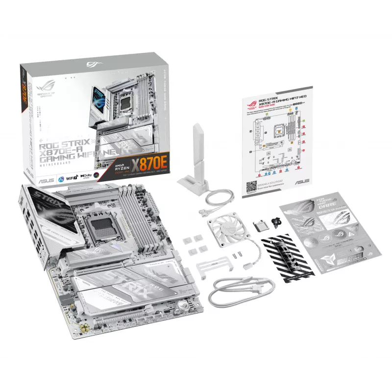 Motininė plokštė ASUS ROG STRIX X870E-A GAMING WIFI7 NEO — AMD X870E, lizdas AM5, ATX, DDR5, 4 DIMM, 256 GB