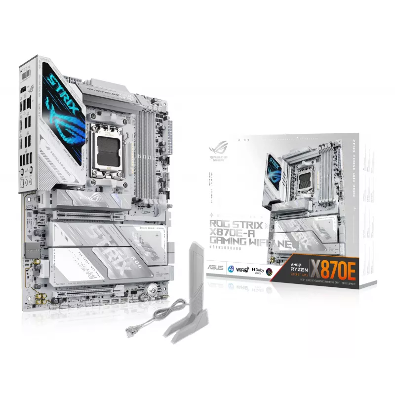 Motininė plokštė ASUS ROG STRIX X870E-A GAMING WIFI7 NEO — AMD X870E, lizdas AM5, ATX, DDR5, 4 DIMM, 256 GB