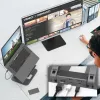 j5create JTS327 Daugiakampis 4K Docking stovas nešiojamam kompiuteriui, pilka, aliuminis, 40,6 cm (16 colių), 4 kg, Windows / Mac