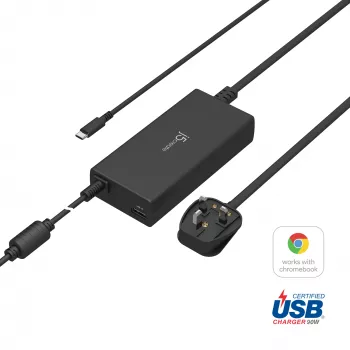 j5create JUP2290C-FN 100W PD USB-C® Super Charger - UK, juodas, su 1,2 m kabeliu